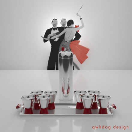 QwkDog 3D Art Deco Revere Zephyr Shaker Set
