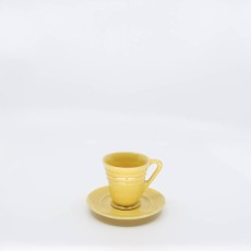 Pacific Pottery Hostessware 629-631 Demi Cup-Saucer Yellow