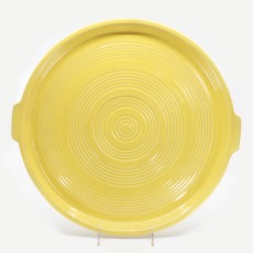 Pacific Pottery Hostessware 413 Tab Target Platter Yellow