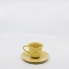 Pacific Pottery Hostessware 608-609A Teacup & Saucer Yellow