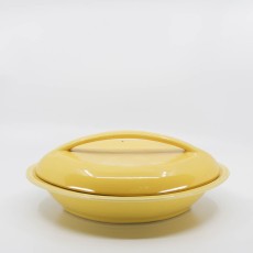 Pacific Pottery Hostessware 640-640A Div Bowl Lid Yellow
