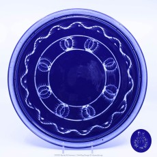 Pacific Pottery Hostessware Decorated BH 619 Cake Plate Pacblue