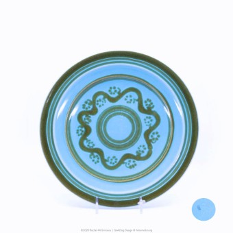 Pacific Pottery Hostessware Decorated E 611 Luncheon Plate Green