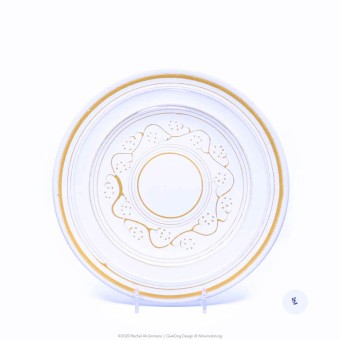 Pacific Pottery Hostessware Decorated E 611 Luncheon Plate White