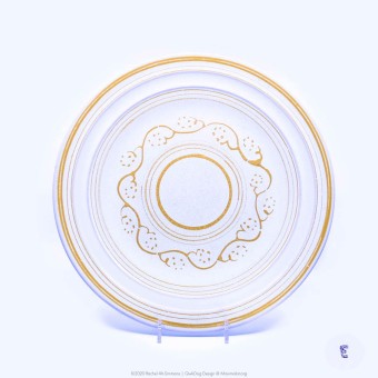 Pacific Pottery Hostessware Decorated E 613 Dinner Plate White