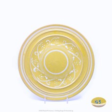 Pacific Pottery Hostessware Decorated G3 611 Luncheon Plate Yellow