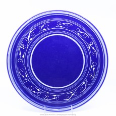 Pacific Pottery Hostessware Decorated G 619 Cake Plate Pacblue