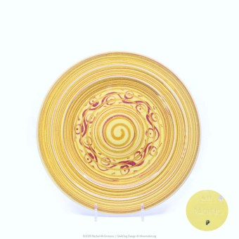 Pacific Pottery Hostessware Decorated P 611 Luncheon Plate Yellow
