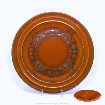 Pacific Pottery Hostessware Decorated hmc J307 613 Dinner Plate Red