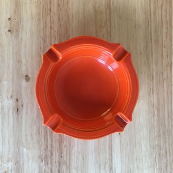 Vernon Kilns Early California Ashtray Large Orange