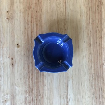 Vernon Kilns Early California Ashtray Small Blue