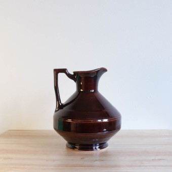 Vernon Kilns Early California Carafe Angled Brown