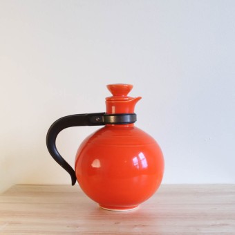 Vernon Kilns Early California Carafe Round Orange