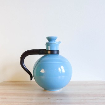 Vernon Kilns Early California Carafe Round Turquoise