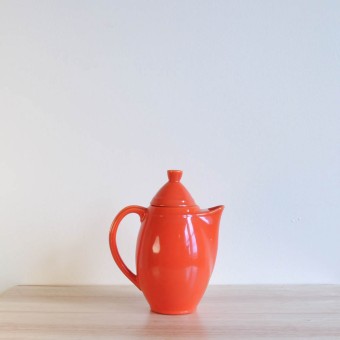 Vernon Kilns Early California Demitasse Pot Orange