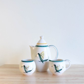 Vernon Kilns Early California Frederik Lunning Demitasse Set