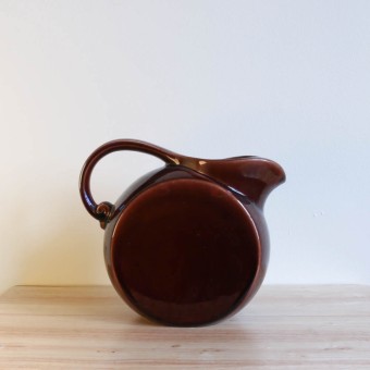 Vernon Kilns Early California Disk Pitcher Brown