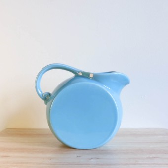 Vernon Kilns Early California Disk Pitcher Turquoise