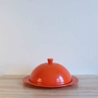 Vernon Kilns Early California Muffin Plate Orange