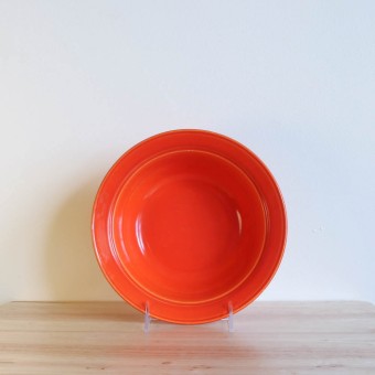 Vernon Kilns Early California Serving Bowl Round Orange