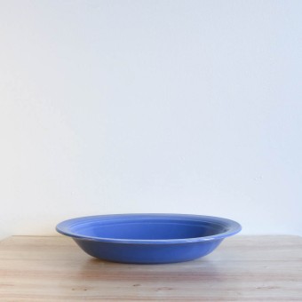 Vernon Kilns Early California Serving Bowl Oval Blue