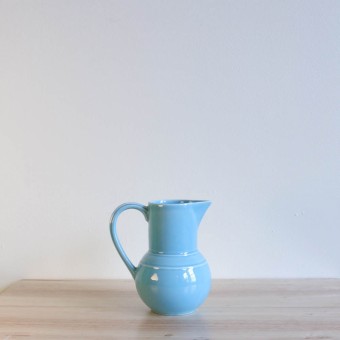 Vernon Kilns Early California Bulb Pitcher Turquoise