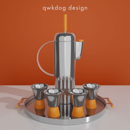 QwkDog 3D Art Deco Revere Shaker Set