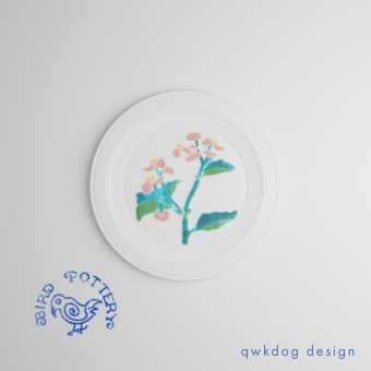 Begonia, luncheon plate, 9.5"
