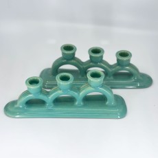 QwkDog Pacific Pottery Artware 707 Candleholders green