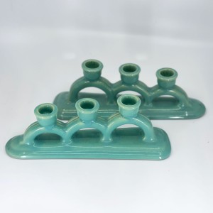 The #707 triple candholder came in Hostessware and artware glazes.