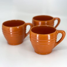 QwkDog Pacific Pottery Hostessware 607 Coffee Mugs apache red