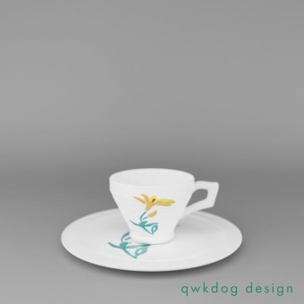 Golden Brodiaea, demi cup and saucer
