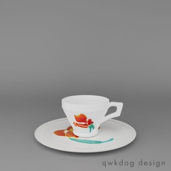 Iris, demi cup and saucer