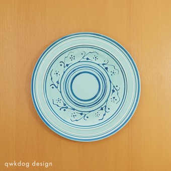 QwkDog 3D Pacific Pottery Hostessware Decorated G Aqua