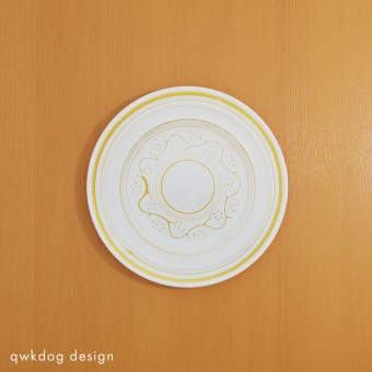 Pacific Pottery Hostessware Decorated E Luncheon Plate White