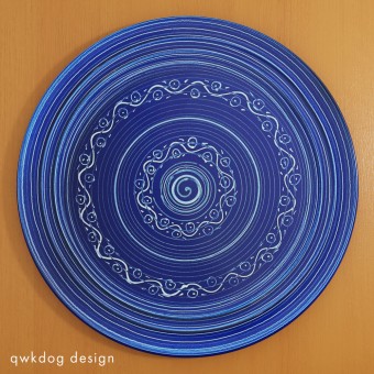 Pacific Pottery Hostessware Decorated P Chop Plate Pacblue