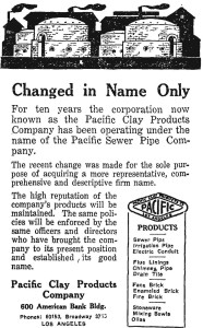 Pacific Clay Name Change