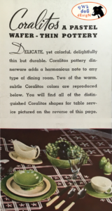 Pacific Pottery Coralitos Brochure