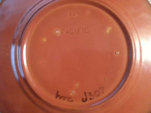 Pacific Pottery Decorated Mark