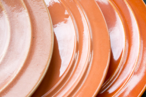 Pacific Hostessware Apricot & Apache Glazes