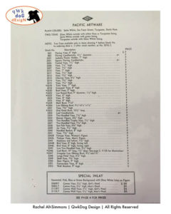 Pacific Pottery Artware Catalog