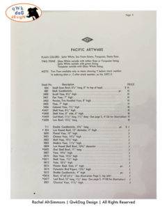 Pacific Pottery Artware Catalog