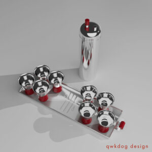 QwkDog 3D Revere Zephyr Cocktail Shaker Set