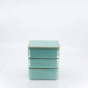 Pacific Pottery Hostessware 426 Refrigerator Box Set Green
