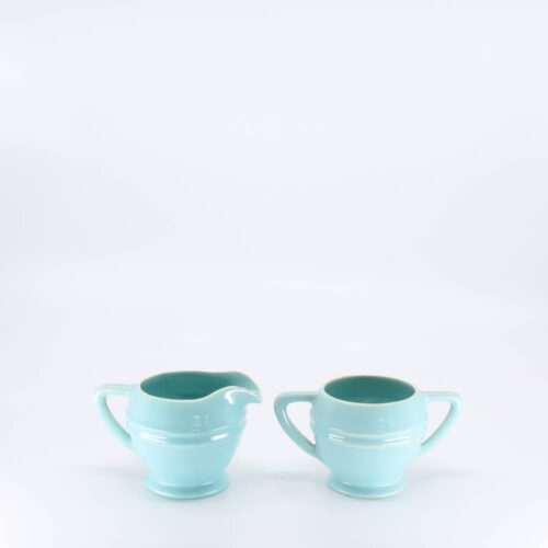 Pacific Pottery Hostessware 461-462 Restyled Creamer & Sugar Aqua