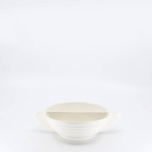 Pacific Pottery Hostessware 665 Divided Bowl Tab White