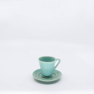 Pacific Pottery Hostessware 629-631 Demi Cup-Saucer Green