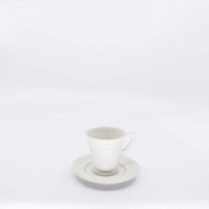 Pacific Pottery Hostessware 629-631 Demi Cup-Saucer White