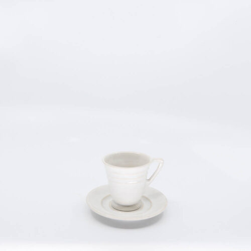 Pacific Pottery Hostessware 629-631 Demi Cup-Saucer White