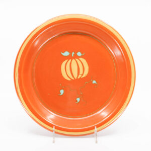 Pacific Pottery Hostessware 638 Pie Plate Dec Pumpkin Red